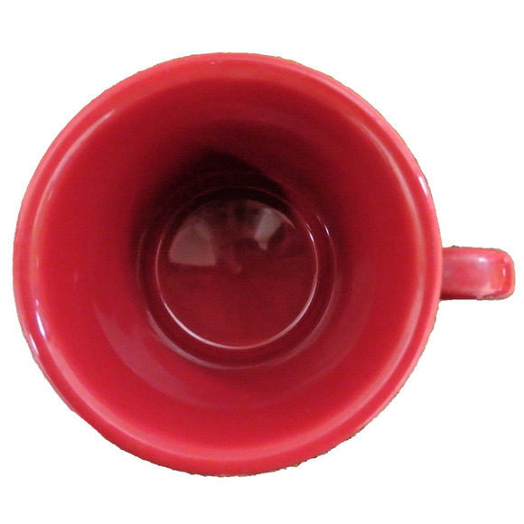 Fiestaware Fiesta Red Ceramic Coffee Mugs Cups “O” Ring Handle - Picture 4 of 5